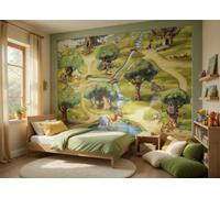 Komar Disney Hundred Acre Wood Winnie Wall Mural Carta Verde
