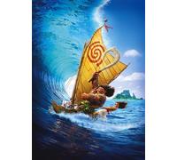 Carta da Parati Murale 198x279cm Blu Fotomurale Interno Disney Moana Ride' Onda