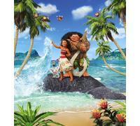Komar Disney Moana Beach IADX5-012 - Carta da parati in tessuto non tessuto, dimensioni: 250 x 280 cm (larghezza x altezza)