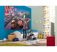 Komar "Disney Pixar Cars Race Carta da Parati Multicolore, 4 Pezzi