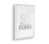 Komar Disney - Quadro su tela con cornice in vero legno - Lilo & Stitch Family Goals - Dimensioni 30 x 40 cm - Camera dei bambini