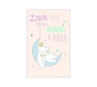 Komar Disney WB029-50x70 - Quadro da Parete per cameretta dei Bambini, Motivo Dumbo Moon, Dimensioni 50 x 70 cm (Larghezza x Altezza), Senza Cornice
