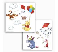 Komar Disney WINNIE POOH - Adesivo per finestra, dimensioni: 31 x 31 cm, 2 fogli, per cameretta dei bambini, motivo: orso, miele, tigre 16403 multicolore