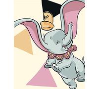 Komar | Dumbo Angles | Camera dei bambini | Decorazione artistica | Dimensioni 40 x 50 cm (larghezza x altezza) | senza cornice | WB025 - 40 x 50 cm