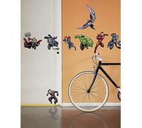 Komar Marvel Avengers Action - Adesivo da Parete, 100 x 70 cm (Larghezza x Altezza), 8 Pezzi, Thor, Black Widow, Adesivo da Parete, Decorazione da Parete, cameretta dei Bambini, 14735h