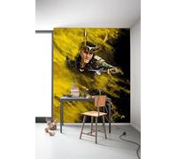 Komar Marvel - Carta da parati fotografica in tessuto non tessuto, motivo: Loki Yellow Dust, dimensioni 200 x 250 cm, per cameretta dei bambini