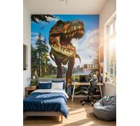 Komar Mural Carta Da Parati Dinosaur Tyrannosaurus Rex Verde 248x184cm