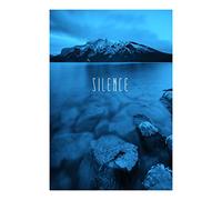 Komar P085C-50x70 - Poster da Parete, Motivo: Word Lake Silence Blue, Dimensioni: 50 x 70 cm (Larghezza x Altezza)