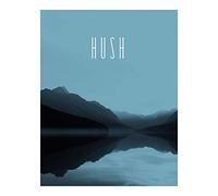 Komar - Poster da Parete con Scritta Word Lake Hush Steel, Disponibile in 3 Misure, Grau, Schwarz, Weiß, P088A-40x50