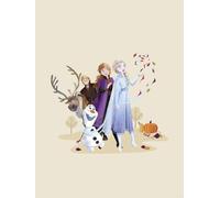 Komar Poster da parete Disney Frozen Autumn Feeling - Dimensioni 30 x 40 cm - Poster per cameretta dei bambini, decorazione arrotolata senza cornice, beige