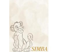 Komar Poster da parete Disney The Lion King Simba Sketch, dimensioni 30 x 40 cm, decorazione per cameretta dei bambini, arrotolato senza cornice, beige