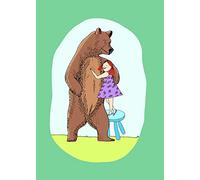 Komar - Poster da Parete Lili And Bear con Cornice, Disponibile in 3 Misure, Multicolore, P102-50x70
