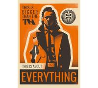 Komar Poster da parete Marvel Loki This is About Everything, dimensioni 50 x 70 cm, decorazione per cameretta dei bambini, arrotolato senza cornice, arancione