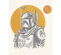 Komar Poster da parete Star Wars Boba Fat Illustration Iconic, dimensioni 40 x 50 cm, decorazione da parete per cameretta dei bambini