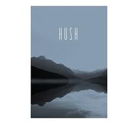 Komar PURE Boutique - Poster da parete con scritta Word Lake Hush Steel, dimensioni: 50 x 70 cm (senza cornice)