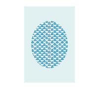 Komar PURE Boutique - Poster da parete, dimensioni: 50 x 70 cm, motivo: Shelly Patterns Aqua (senza cornice)