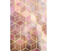 Komar Pure Boutique - Stampa artistica da parete, motivo mosaico, 50 x 70 cm, colore: Rosso