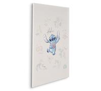 Komar Quadro con telaio Disney Lilo and Stitch In the Sun, dimensioni: 60 x 90 cm, decorazione da parete, beige e blu