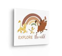 Komar Quadro con telaio Disney The Lion King Explore the Wild - Dimensioni: 30 x 40 cm - Decorazione da parete per cameretta dei bambini