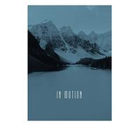 Komar - Quadro da Parete con Scritta Word Lake in Motion Steel, per Soggiorno, Camera da Letto, Decorazione, Stampa Senza Cornice, Disponibile in 3 Misure, Grau, Schwarz, Weiß, P087A-30x40