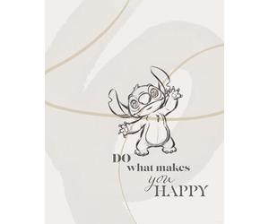 Komar Quadro da parete Disney Lilo and Stitch Do What Makes You Happy - Dimensioni 40 x 50 cm - Camera dei bambini decorazione da parete
