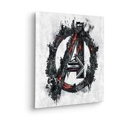 Komar Quadro da parete per cameretta dei bambini, con logo Avengers Big A, dimensioni: 40 x 40 cm, multicolore