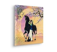 Komar Quadro da parete per cameretta dei bambini, motivo: Mulan with Kahn, dimensioni 40 x 40 cm, multicolore