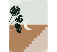 Komar Quadro da parete Silence Crescent Moon - Dimensioni: 30 x 40 cm - Poster stampa artistica decorazione soggiorno, camera da letto