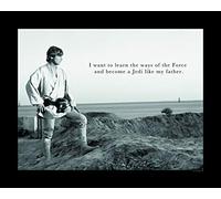 Komar - Quadro da Parete Star Wars Classic Luke Quote, per cameretta dei Bambini, Decorazione, Stampa Senza Cornice Disponibile in 3 Misure, Multicolore, WB127-50x40