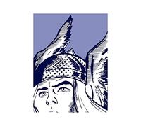 Komar Quadro da parete The Mighty Thor, 40 x 50 cm, motivo marvel, per cameretta dei bambini, decorazione da parete