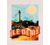 Komar Quadro da parete Vintage Travel Île de Ré - Dimensioni: 40 x 50 cm - Poster stampa artistica decorazione soggiorno, camera da letto
