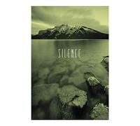 Komar - Quadro da Parete Word Lake Silence, Disponibile in 3 Misure, Gelb, Grau, Schwarz, P085B-50x70
