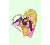 Komar - Quadro Disney Aurora & Owl per cameretta dei Bambini, Decorazione, Stampa Artistica Senza Cornice, Disponibile in 3 Misure, Multicolore, WB081-50x70