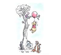 Komar Quadro Disney Winnie Pooh Hang on per cameretta dei bambini, decorazione artistica da parete, dimensioni 50 x 70 cm (larghezza x altezza), senza cornice, WB059-50 x 70 cm, multicolore