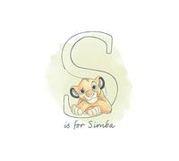 Komar | S like Simba | Decorazione per cameretta dei bambini | Stampa artistica Re Leone | Dimensioni 50 x 70 cm (larghezza x altezza) | senza cornice | WB051 - 50 x 70 cm