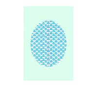 Komar Shelly Patterns Aqua - Poster da parete, immagine, soggiorno, camera da letto, decorazione, stampa artistica, senza cornice, P037F-50x70, dimensioni: 50 x 70 cm (larghezza x altezza)