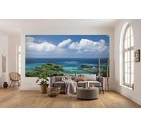 Komar SHX8-087 - Carta da parati fotografica in tessuto non tessuto, motivo "La vista sul mare", XXL, decorativa, per camera da letto, soggiorno, ufficio, corridoio, 400 x 200 cm, multicolore