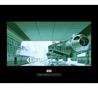 Komar Star Wars Classic RMQ Hangar Shuttle - Stampa Artistica da Parete, per cameretta dei Bambini, per Camera dei Ragazzi, Senza Cornice, 50 x 40 cm, Dimensioni: 50 x 40 cm (Larghezza x Altezza)