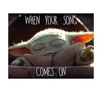 Komar Star Wars Mandalorian The Child Music | Baby Yoda, decorazione da parete, poster artistico, dimensioni 70 x 50 cm, senza cornice, WB-SW-009-70 x 50 cm, multicolore