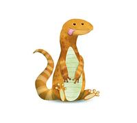 Komar Wandbild von Cute Animal Lizard | Poster, Immagine, Wohnzimmer, Schlafzimmer, Dekoration, Kunstdruck | ohne Rahmen | P111D-40x50 Quadro da Parete, Carta, Bianco, Arancione, 40 X 50 cm