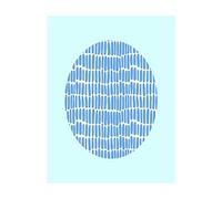 Komar Wandbild von Shelly Patterns Blue | Poster, Bild, Wohnzimmer, Schlafzimmer, Dekoration, Kunstdruck | ohne Rahmen | P037E-40x50 Quadro da Parete, Polivinilcloruro (PVC), Bianco, Blu, 40 x 50 cm