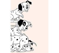 Komar WB006-50x70 - Decorazione da parete per cameretta dei bambini, motivo: Dalmatiner Playing 101, dimensioni 50 x 70 cm (larghezza x altezza), senza cornice
