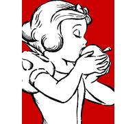 Komar WB053-30x40 - Decorazione da parete con motivo Snow White Apple Bite, colore: rosso, 30 x 40 cm (larghezza x altezza), senza cornice