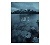 Komar WTD P085A-P085A- Poster da Parete con Scritta Lake Silence in Acciaio, Stampa Artistica Senza Cornice, 50 x 70 cm, Dimensioni 50 x 70 cm (Larghezza x Altezza)