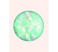 Komar WTD P093C-30x40 - Poster da parete con motivo a mosaico verde | Poster da salotto, camera da letto, decorazione artistica senza cornice | 30 x 40 cm (larghezza x altezza)