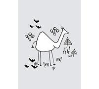 Komar WTD P104B-50x70 - Poster da Parete con Immagine di Skribble Camel, Immagine da Salotto, Camera da Letto, Decorazione Artistica Senza Cornice, 50 x 70 cm (Larghezza x Altezza)