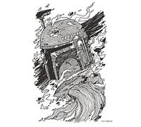 Komar WTD - Poster da parete con immagine di Star Wars Boba Grasso Drawing - Dimensioni: 30 x 40 cm (senza cornice) - Decorazione per cameretta dei bambini