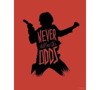Komar WTD - Quadro da parete con sagoma di Star Wars, motivo: Quotes Han Solo, dimensioni: 40 x 50 cm (senza cornice), decorazione per la cameretta dei bambini