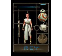 Komar WTD WB182-50x70 - Quadro da Parete Star Wars Toy Rey, Stampa Artistica Senza Cornice, Disponibile in 3 Misure, Multicolore