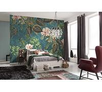 Komar X7-1039 - Carta da parati in tessuto non tessuto, dimensioni 350 x 250 cm, 7 pannelli, larghezza 50 cm, motivo floreale giungla, decorazione da parete